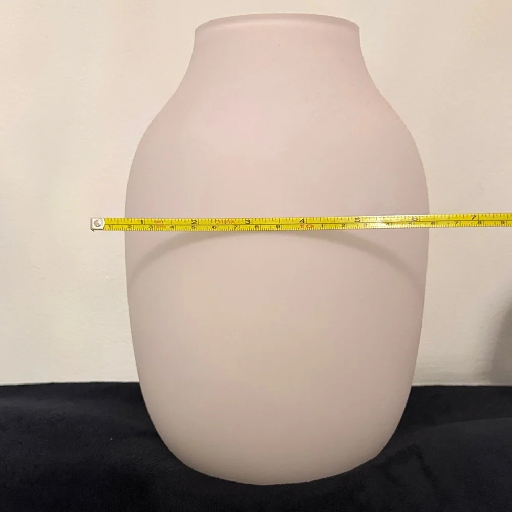 West Elm Elegant Frosted Frosted Pink Vase